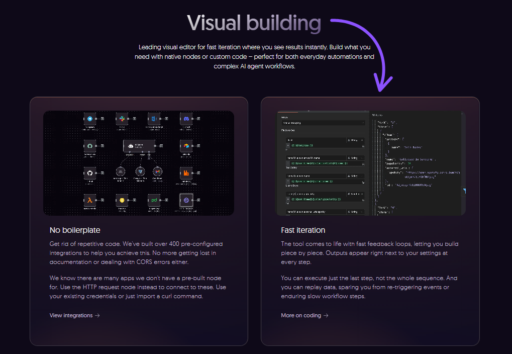 n8n visual building