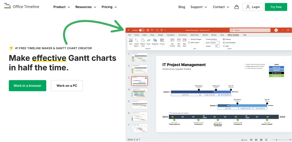 officetimeline homepage