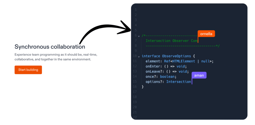 replit Synchronous collaboration