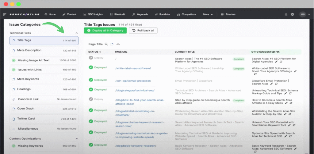 searchatlas technical fixes
