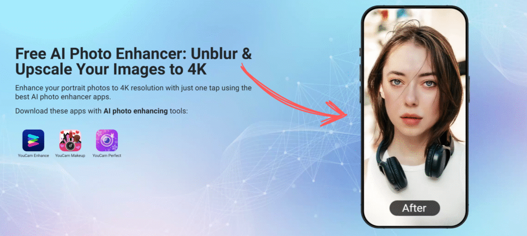 youcam perfect ai phot enhancer