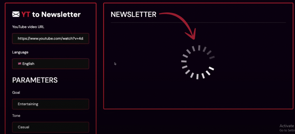ytcopycat YT to newsletter