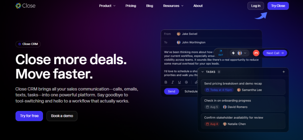 Close CRM Advance CRM