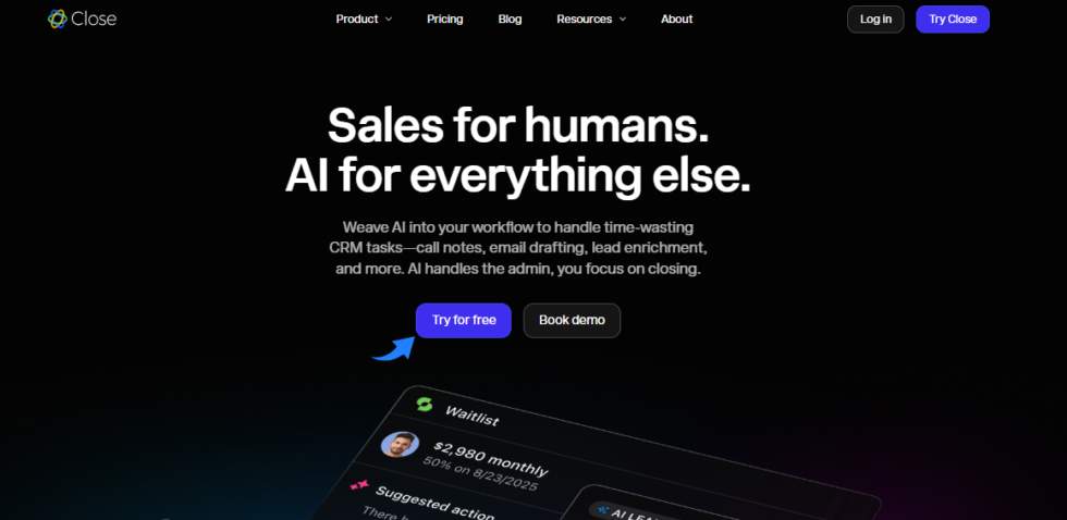Close CRM Sales AI