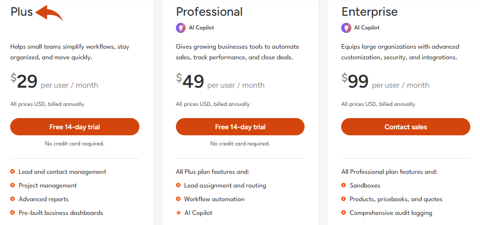Insightly Pricing