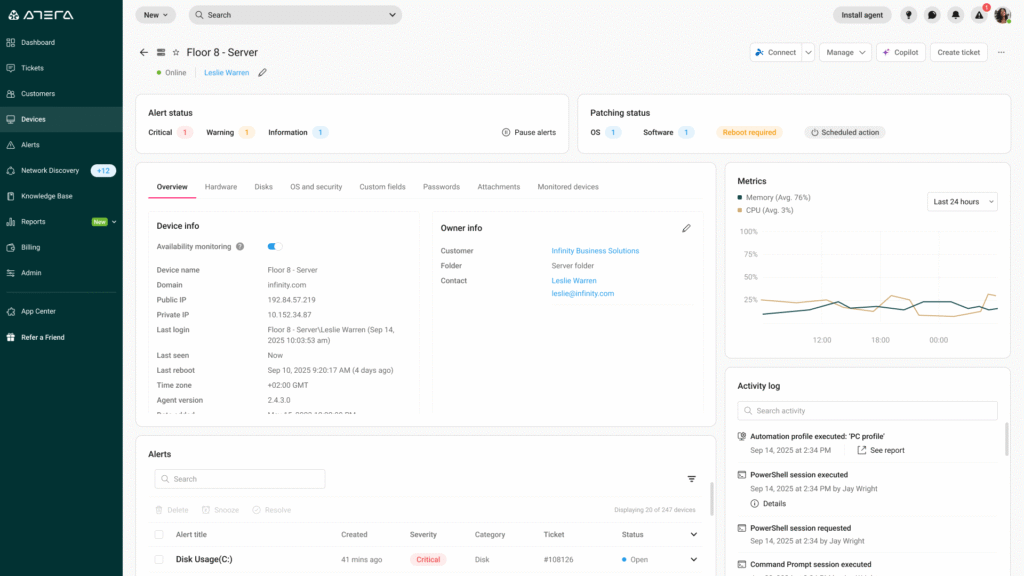 Cómo utilizar Atera Patch Management en 2025 5 Atera Server Monitoring Agent