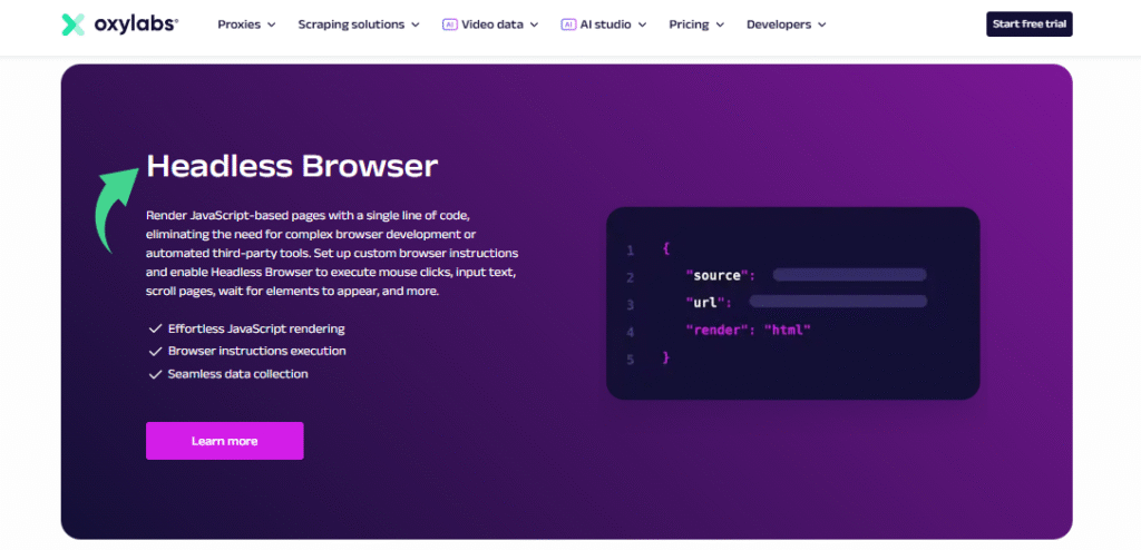 Oxylabs Headless Browser