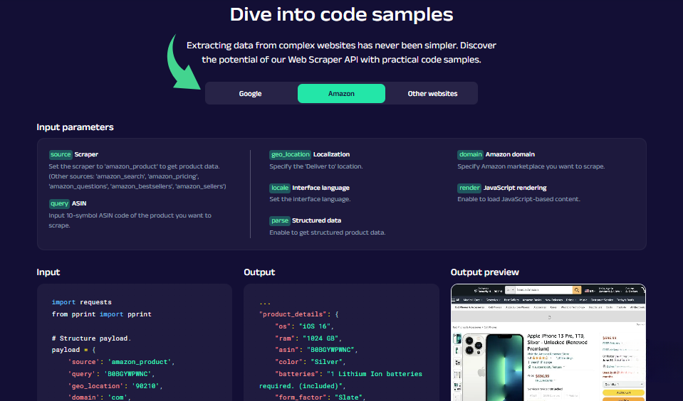 Oxylabs Simple Data Extraction