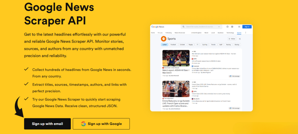 Scrapingbee Google News Scraper API