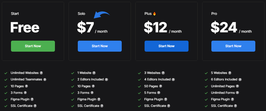 Siter Pricing