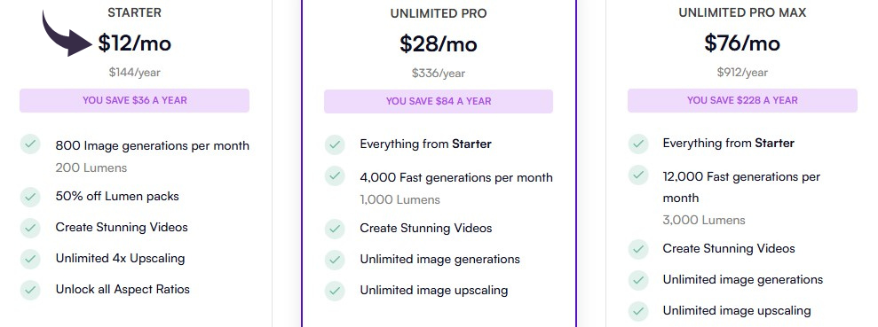 Starryai Pricing