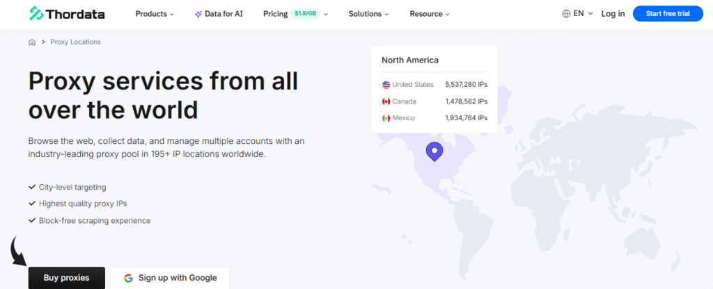 Thordata Diverse Proxy Locations