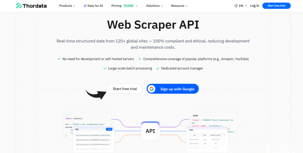 Thordata Web Scraper Tool