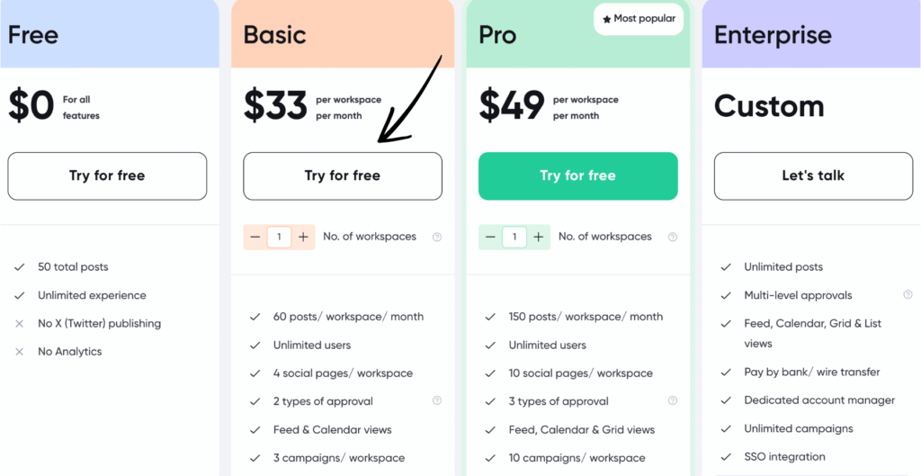 planable pricing