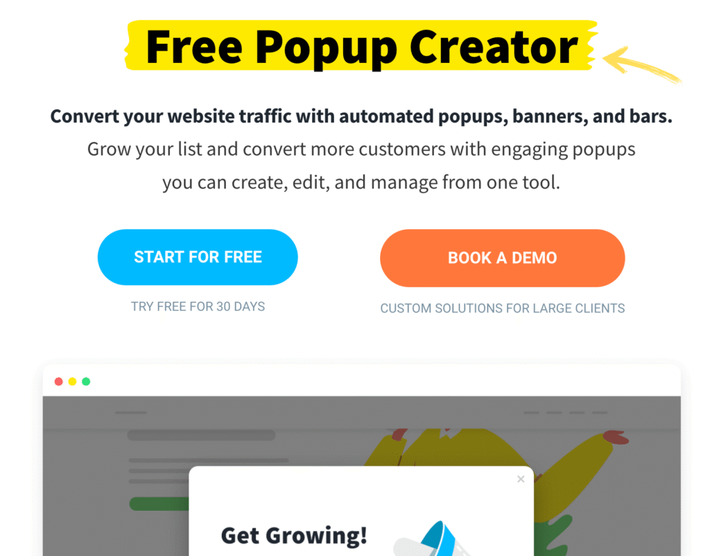 GetResponse popup creator