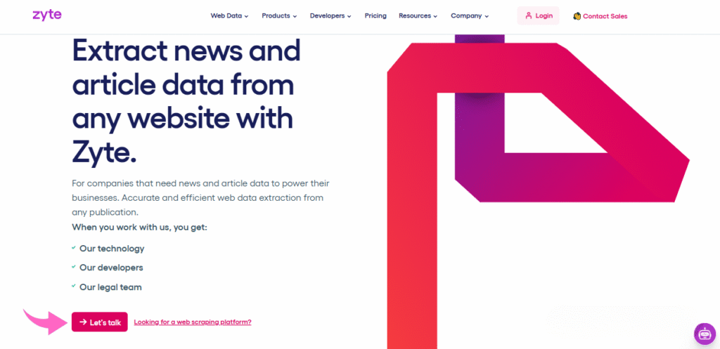 Zyte Extract News & Article Data