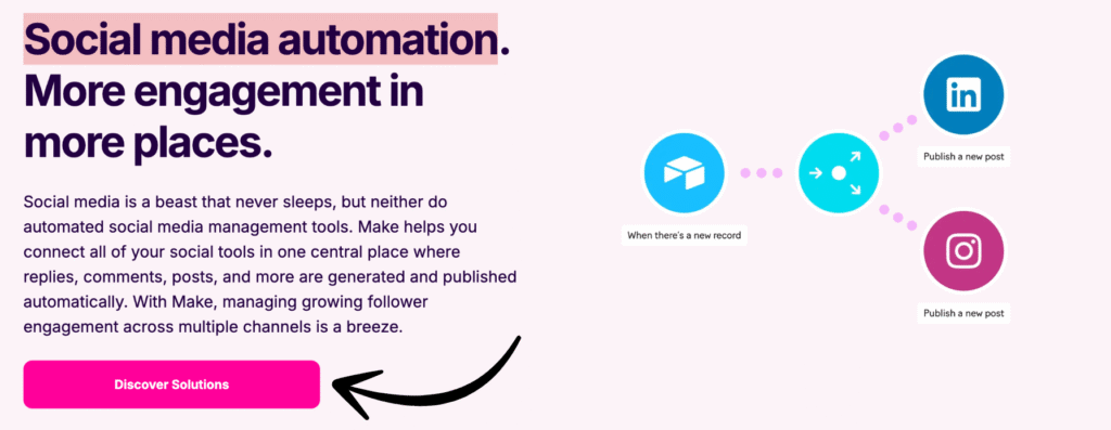 make Social media automation