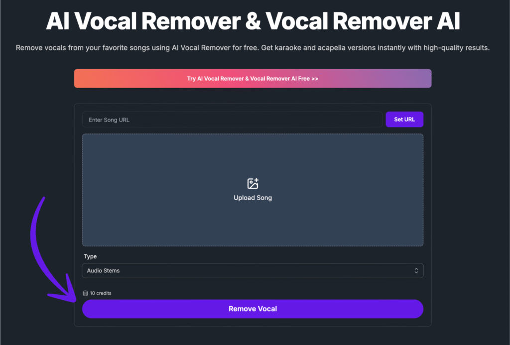 ai music maker AI Vocal Remover