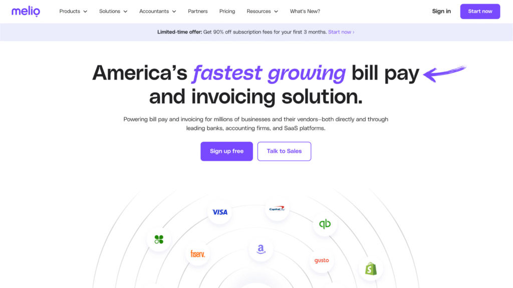 Melio Homepage