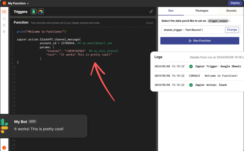 zapier Functions