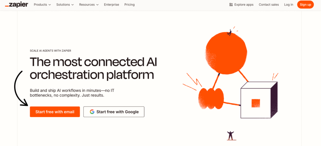 zapier homepage