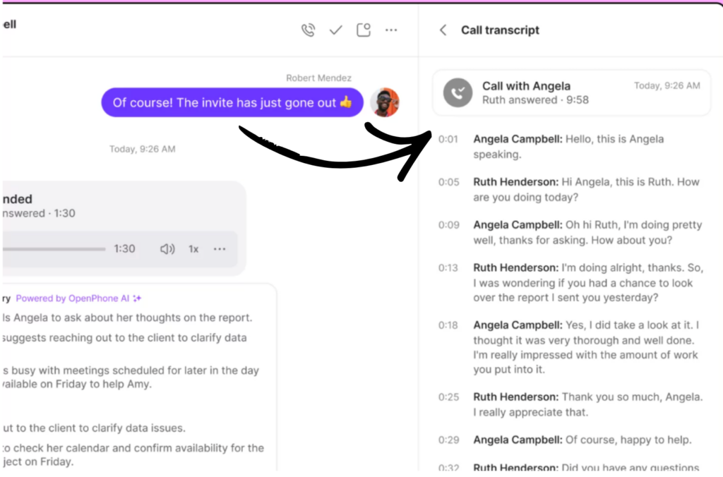 quo AI call transcriptions