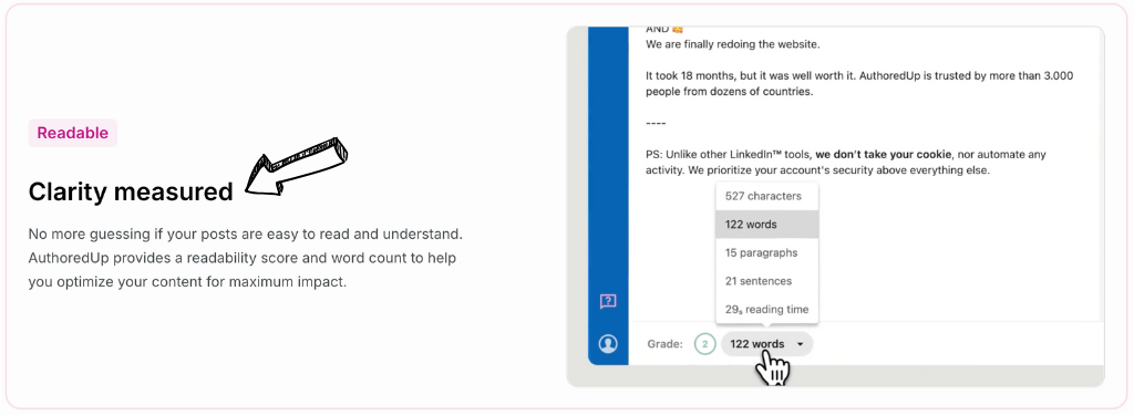 AuthoredUp Clarity Measurer