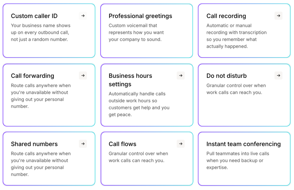 quo Core calling features