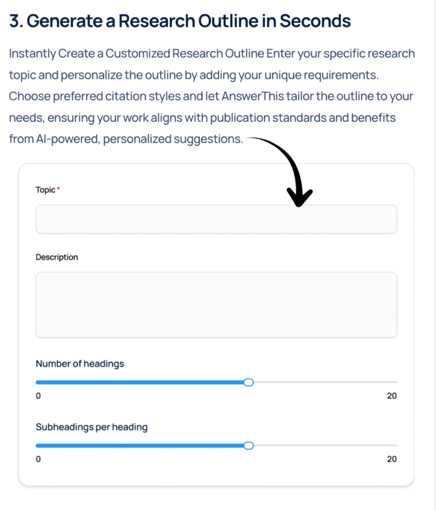 answerthis Research Outline Generator