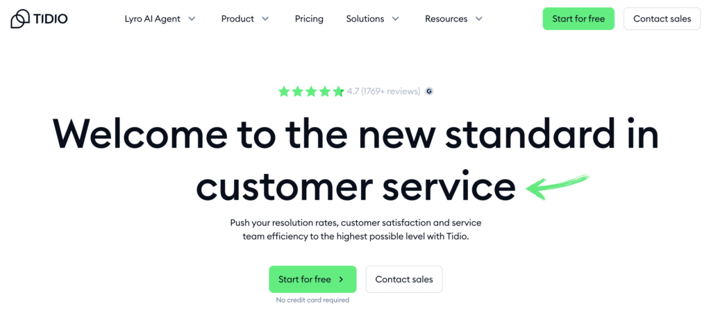 Tidio Homepage
