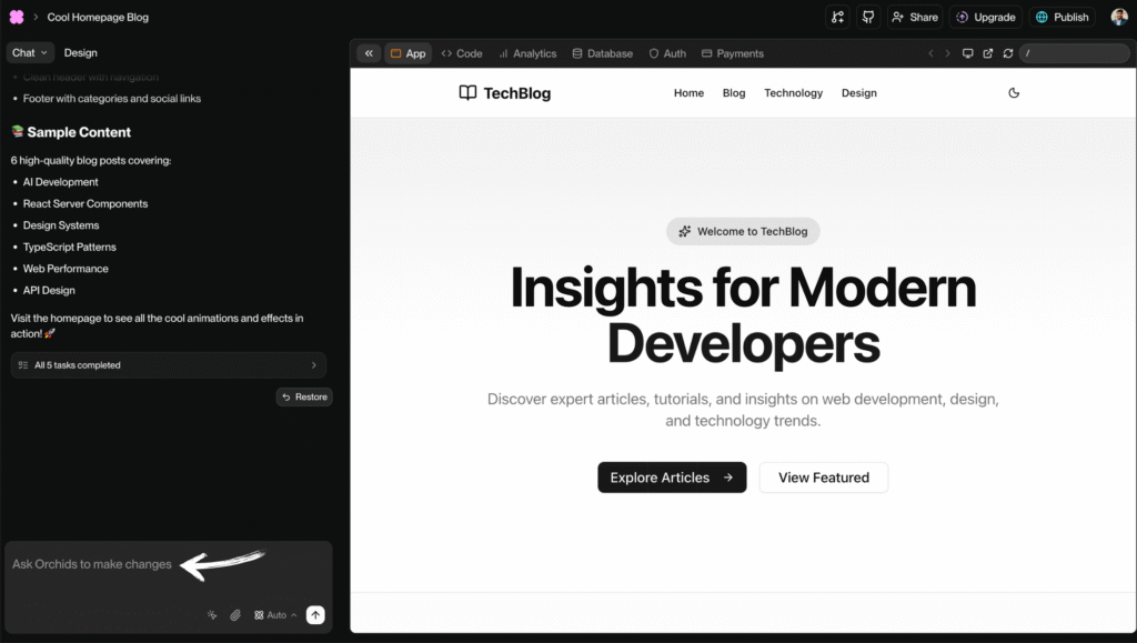 Orchids AI 评测:2025 年最佳 AI 全栈工程师?6 你有兰花吗?