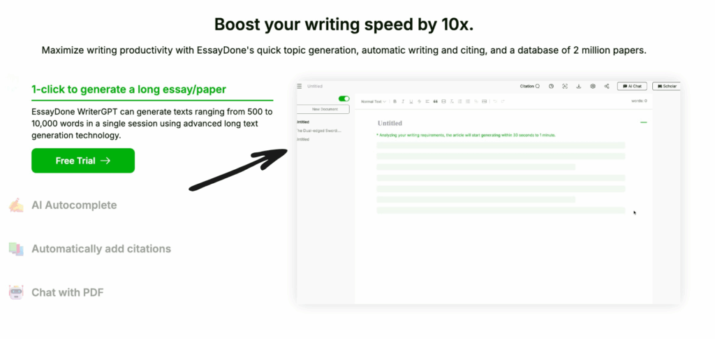 EssayDone Review: Ultimate AI Writing Assistant in 2025? 6 essaydone essay paper generator