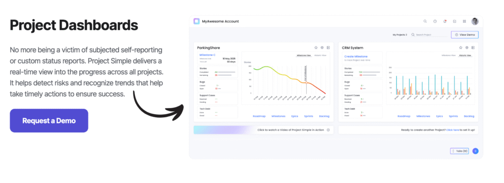Project Simple AI Review: Best Project Management Platform in 2025? 5 project simple Project Dashboards