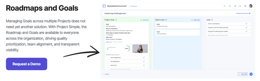 Project Simple AI Review: Best Project Management Platform in 2025? 6 project simple Roadmaps and Goals