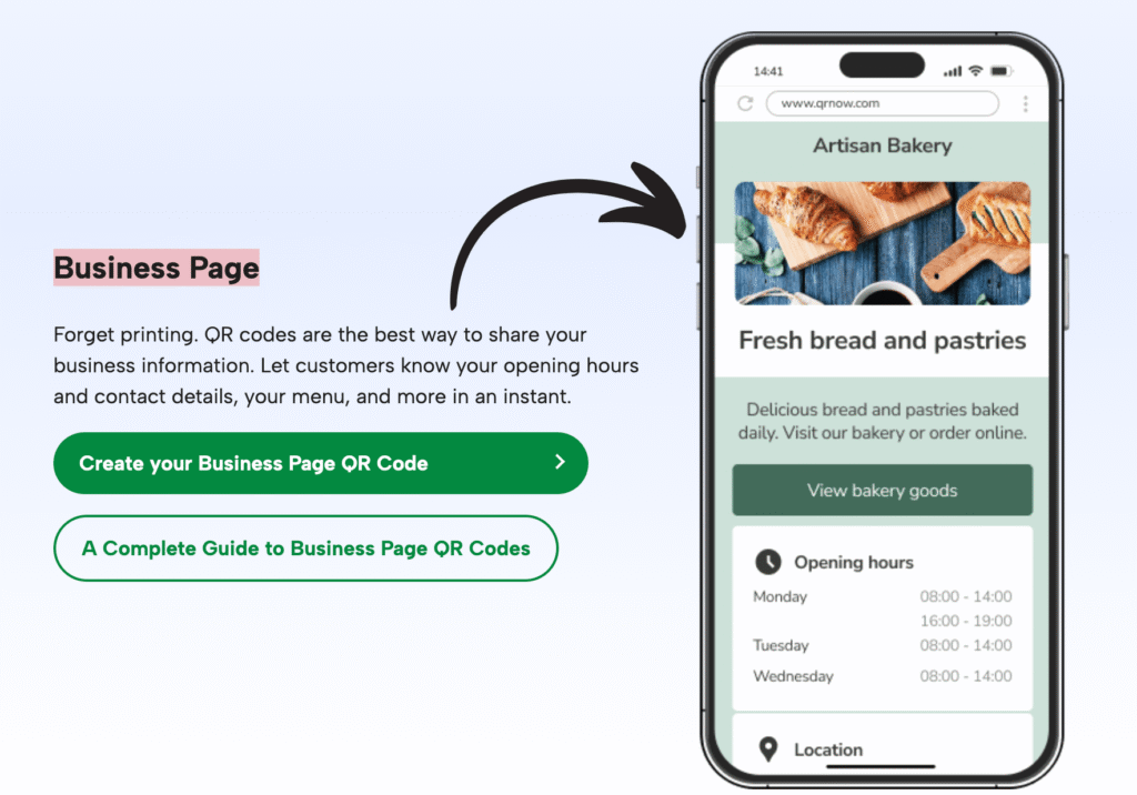 QR NOW Review: The Best QR Generator of 2025? 8 qr now Business Page