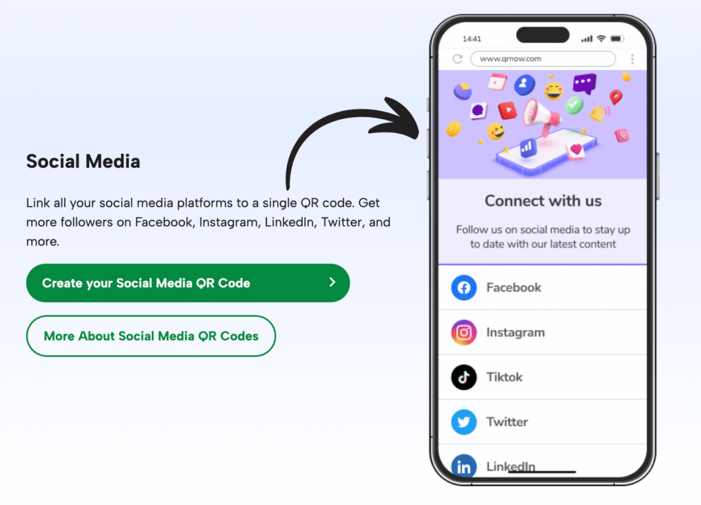 QR NOW Review: The Best QR Generator of 2025? 9 qr now Social Media QR Code