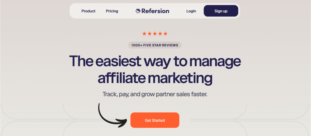 Refersion Review: Best Affiliate Marketing Software in 2025? 3 refersion homepage