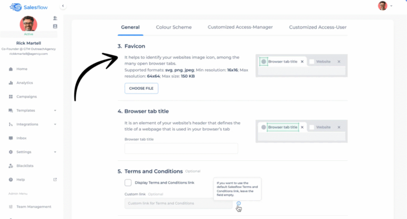 salesflow Customized Client Access