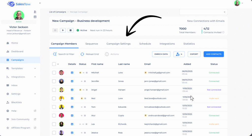 Salesflow Review: Best Cloud-Based LinkedIn Outreach in 2025? 8 salesflow lead list