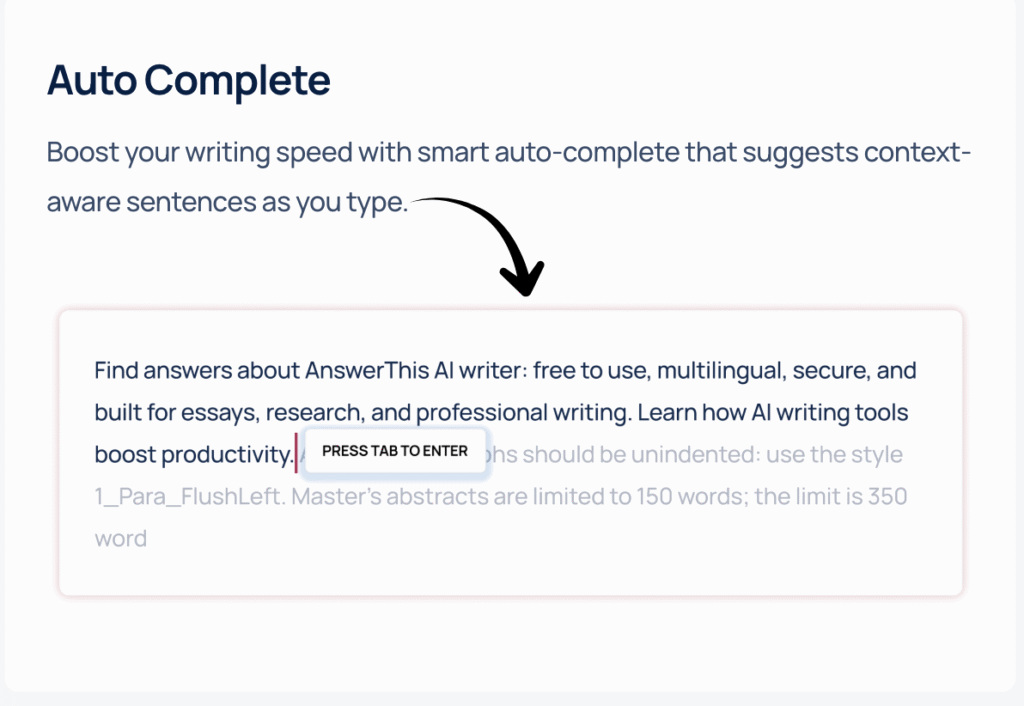 answerthis smart Auto Complete
