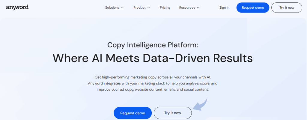 AnyWord Content Writing Intelligence