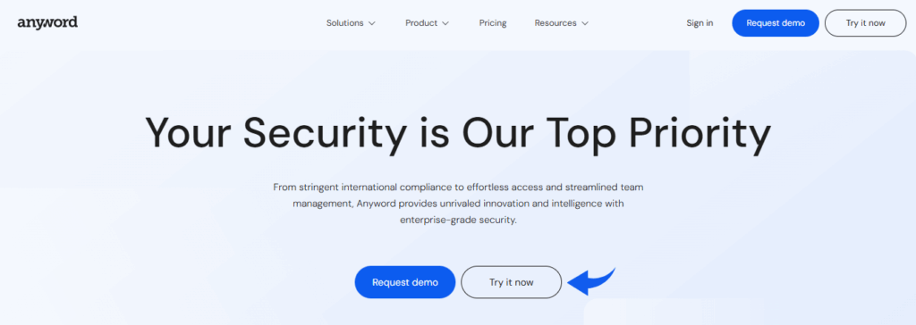 AnyWord Top-Notch Security
