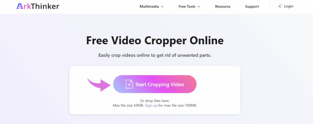 ArkThinker Online Video Cropper