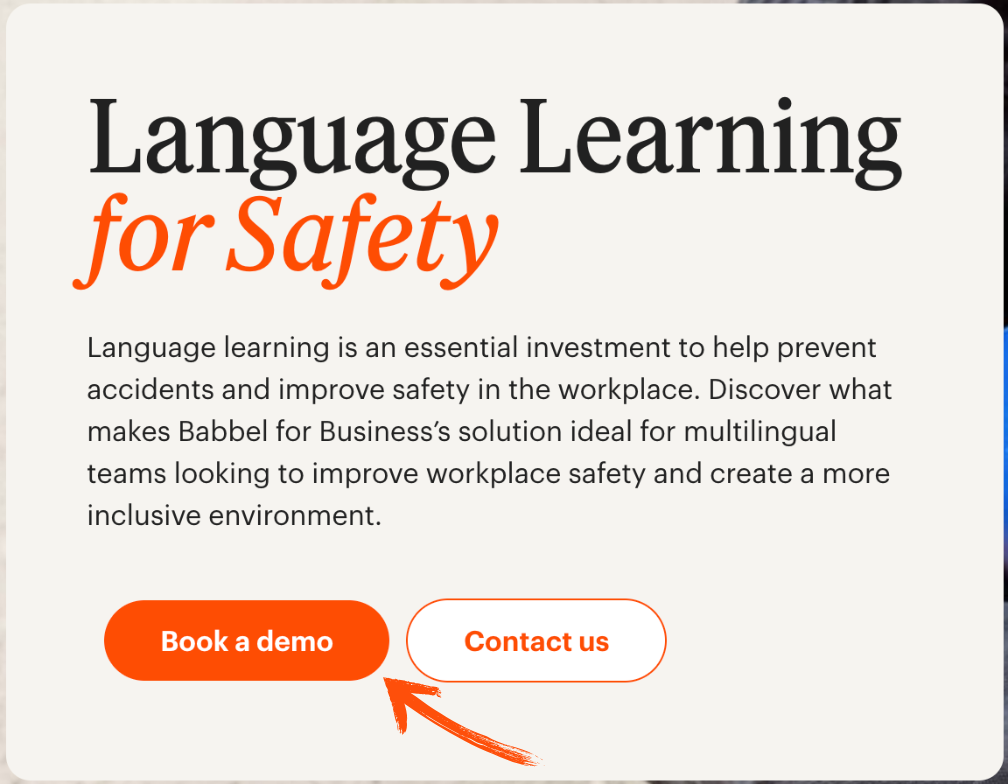 Babbel language learning for safety