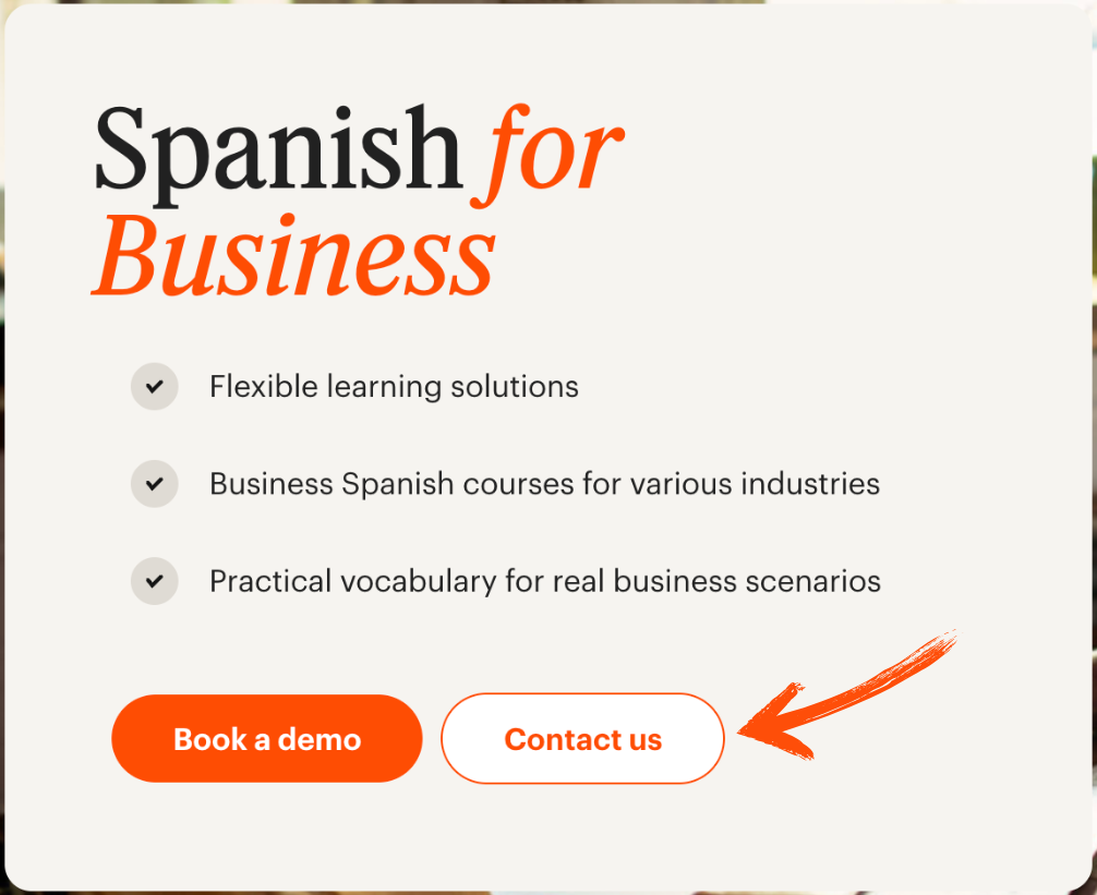 Babbel spanish for business