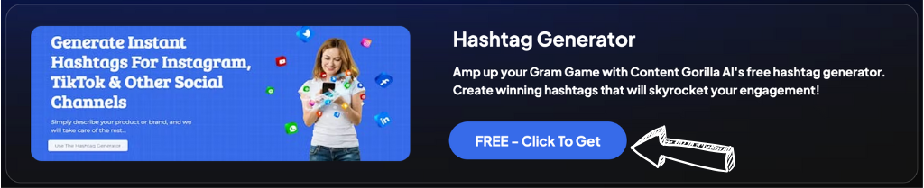 Content Gorilla hashtag generator