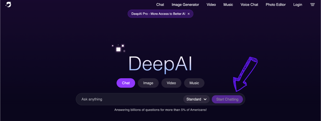 DeepAI Review: All-In-One Creative AI Platform in 2025 3 DeepAI homepage