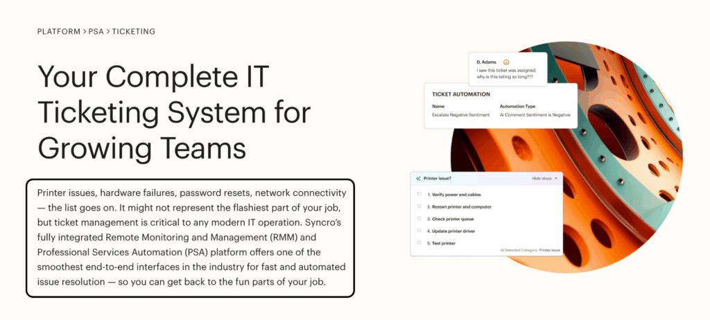 syncromsp IT Ticketing System