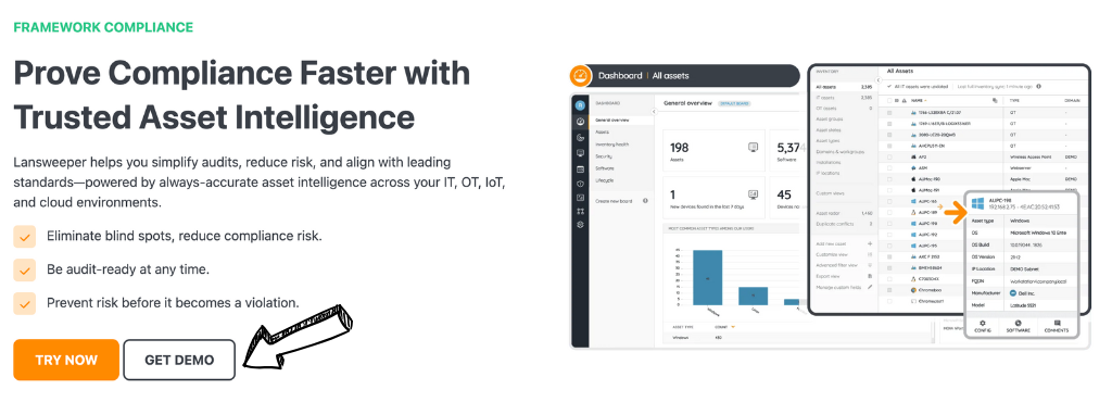 Lansweeper framework compilance