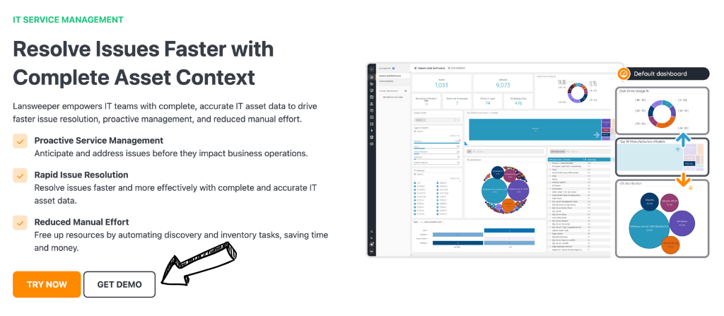 Lansweeper service management